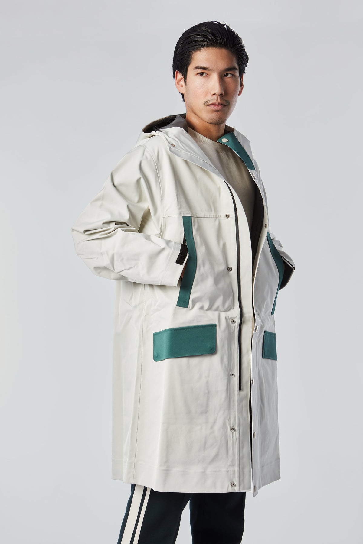 STREIM Rain Coat Off White
