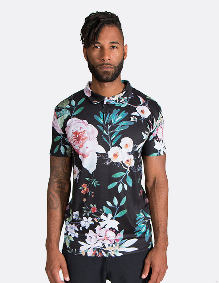 KRIOSWEAR Flower Short Sleeve Polo shirt